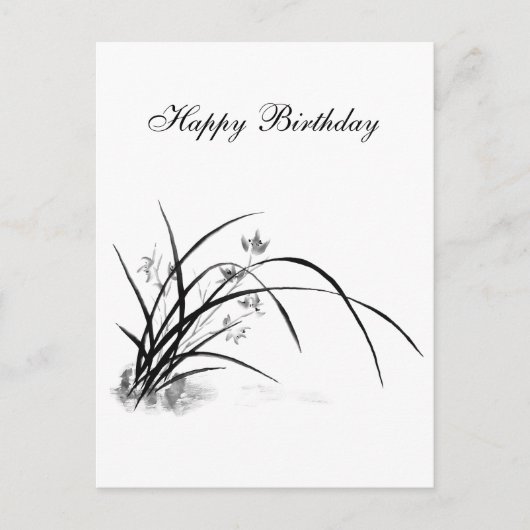 Orchid Elegance Uitnodiging Briefkaart (Voorkant)