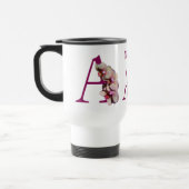 Orchid Elegant Monogram Initiaal A Jouw naam Reisbeker (Links)