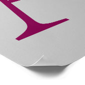 Orchid Elegant Monogram Initiaal A Poster (Hoek)