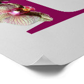 Orchid Elegant Monogram Initiaal B Poster (Hoek)