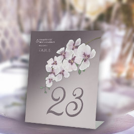 Orchid Elegant Wedding Table Number Card Reclamebord Met Voetstuk