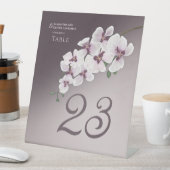 Orchid Elegant Wedding Table Number Card Reclamebord Met Voetstuk (Insitu)