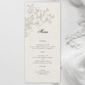 Orchid Elevated Ecru Formal Traditional Wedding Menu