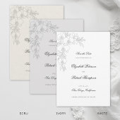 Orchid Elevated Ecru Formal Traditional Wedding Save The Date