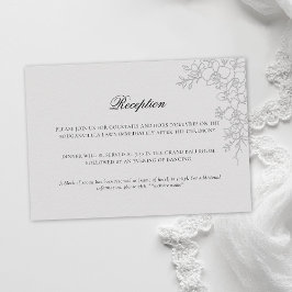 Orchid Elevated Ivory Formal Traditional Wedding Informatiekaartje