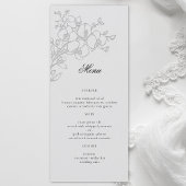 Orchid Elevated Ivory Formal Traditional Wedding Menu