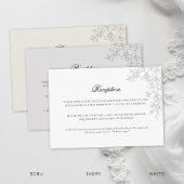Orchid Elevated White Formal Traditional Wedding Informatiekaartje