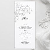 Orchid Elevated White Formal Traditional Wedding Menu
