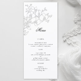 Orchid Elevated White Formal Traditional Wedding Menu