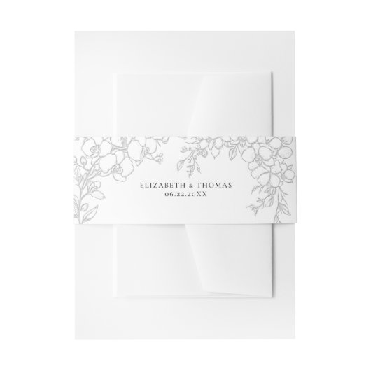 Orchid Elevated White Formal Traditional Wedding Uitnodigingen Wikkel (Voorkant Voorbeeld)