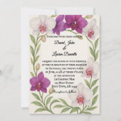 Orchid Embrace Photo Wedding Invitation Kaart (Voorkant)