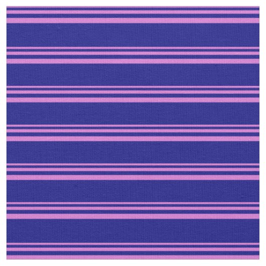 Orchid en Blue Lines Pattern Stof (Close Up)