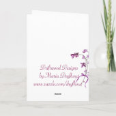 Orchid en Butterfly Kaart (Achterkant)