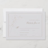 Orchid Faux reliëf Lijst Formele bruiloft reactie (Voorkant)