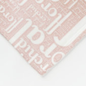 Orchid Floral Blossom Word Cloud Fleece Deken (Hoek)