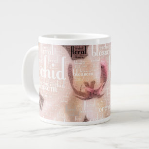 Orchid Floral Blossom Word Cloud Grote Koffiekop