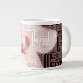 Orchid Floral Blossom Word Cloud Grote Koffiekop (Voorkant rechts)