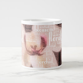 Orchid Floral Blossom Word Cloud Grote Koffiekop
