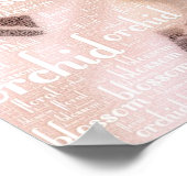 Orchid Floral Blossom Word Cloud Poster (Hoek)