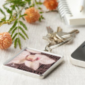 Orchid Floral Blossom Word Cloud Sleutelhanger (Zijkant)