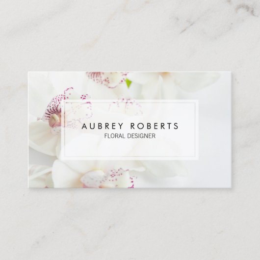 Orchid Floral Designer Professional Floral Visitekaartje (Voorkant)