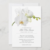 Orchid Floral Funeral Memorial Celebration Invite (Voorkant)