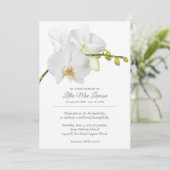 Orchid Floral Funeral Memorial Celebration Invite (Staand voorkant)