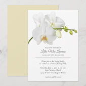 Orchid Floral Funeral Memorial Celebration Invite (Voorkant / Achterkant)