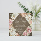 Orchid Floral Pampas Palm Leaf Foliage Rustige Hou Kaart (Staand voorkant)