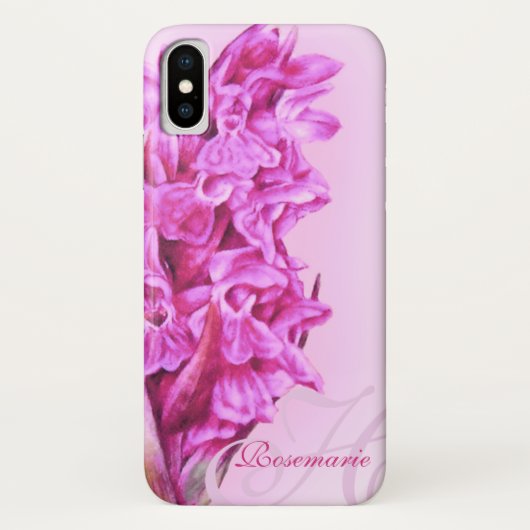 Orchid floral roze iphone custom hoesje (Achterkant)