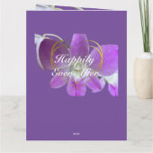 Orchid Flower 49th Wedding Jubileum Card Kaart (Achterkant)