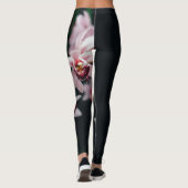 Orchid Flower Black achtergrond Leggings (Achterkant)