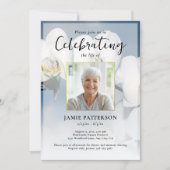 Orchid Flower Celebration of Life Photo, Funeral Kaart (Voorkant)