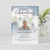 Orchid Flower Celebration of Life Photo, Funeral Kaart (Staand voorkant)