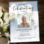 Orchid Flower Celebration of Life Photo, Funeral Kaart