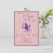 Orchid Flower Dusty Roos Sla de datum op Kaart (Staand voorkant)