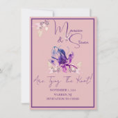 Orchid Flower Dusty Roos Sla de datum op Kaart (Voorkant)