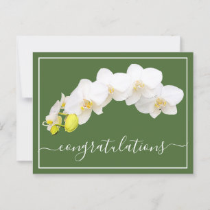 Orchid Flower Green Background Gefeliciteerd Briefkaart