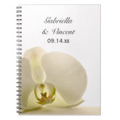 Orchid Flower on White Wedding Notitieboek (Voorkant)