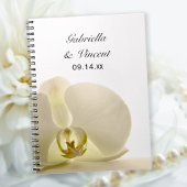 Orchid Flower on White Wedding Notitieboek