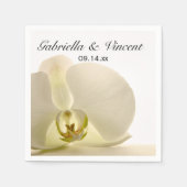 Orchid Flower on White Wedding Servetten (Voorkant)