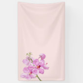 Orchid flower op roze pastelachtergrond spandoek (Verticaal)