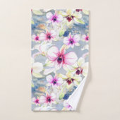 Orchid Flower Paars Hawaiian Bath Bad Handdoek (Handdoek)