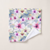 Orchid Flower Paars Hawaiian Bath Bad Handdoek (Wasdoekje)