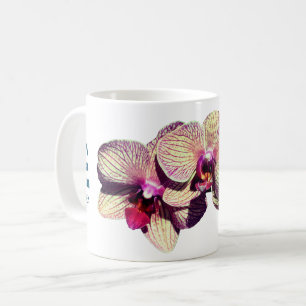 Orchid Flower Trio Personalized Koffiemok