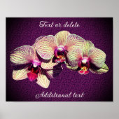 Orchid Flower Trio Uw eigen tekst toevoegen Poster (Voorkant)