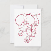 Orchid flower viva magenta lijn tekent bedankt aut (Achterkant)