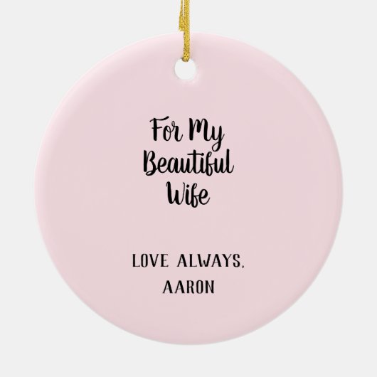 Orchid Flower voor mijn mooie vrouw Keramisch Ornament (Achterkant)