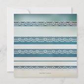 Orchid Flowers Beach with Lace Destination Wedding Kaart (Achterkant)