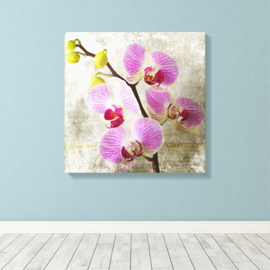 Orchid Flowers Canvas Afdruk (Insitu (Houten vloer))